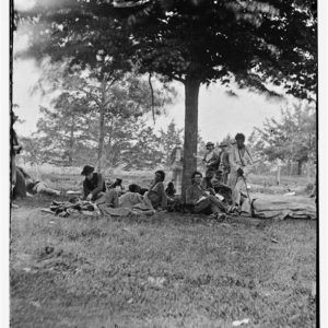 This is one of the few photos that exists of Native American soldiers from the civil war exist. These are wounded men after the Battle of the Wilderness (Fredericksburg, Virginia. Wounded Indians from the Wilderness on Marye's Heights. United States, 1864. [or 20] Photograph. https://www.loc.gov/item/2018670667/.)